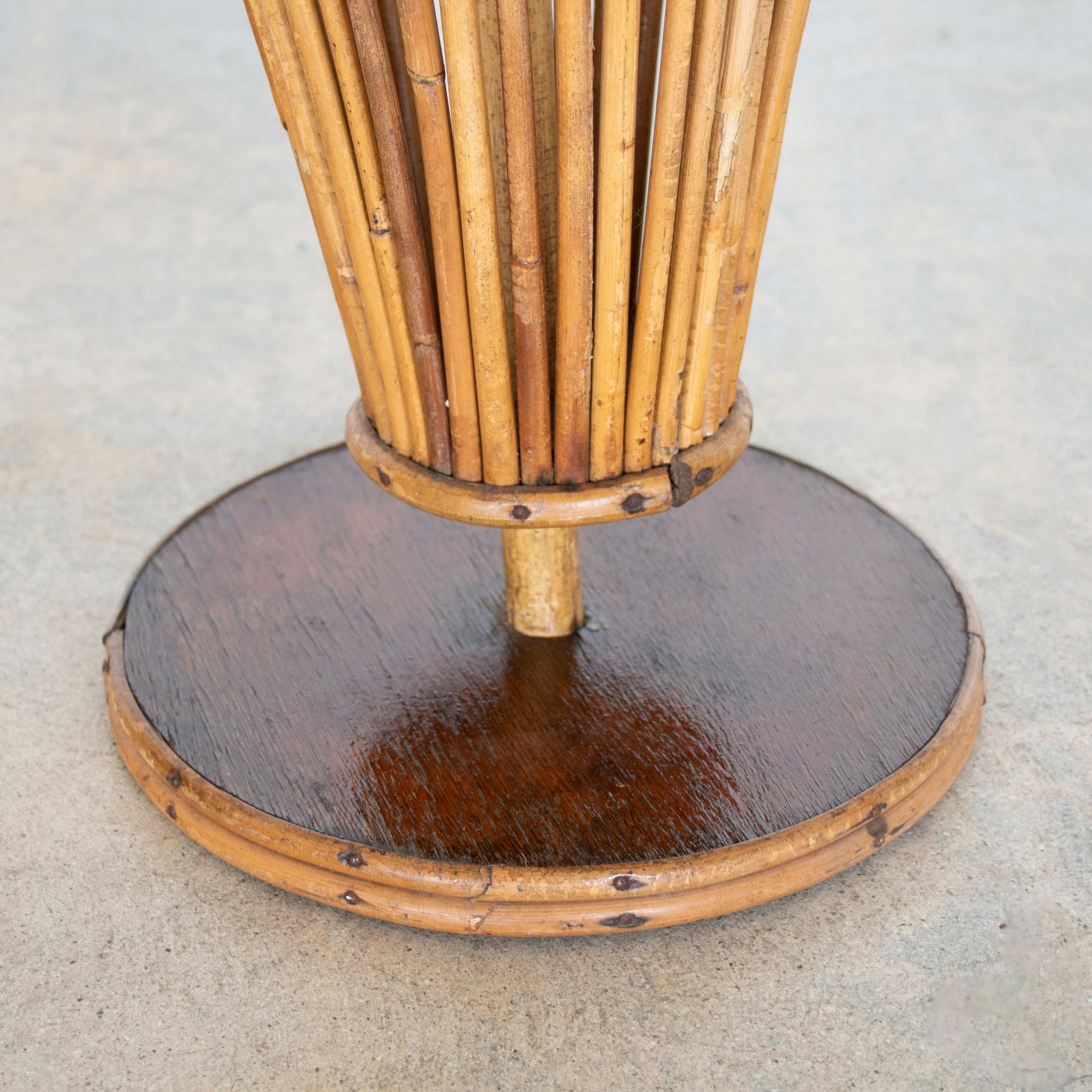 1950's French Rattan Umbrella Stand For Sale 7