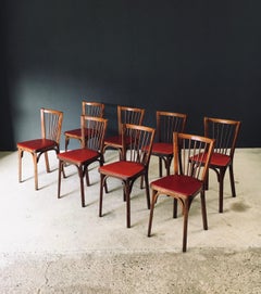 1950's French Reconstruction Design Bistro Chairs by Baumann
