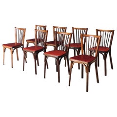 1950's French Reconstruction Design Bistro Chairs by Baumann