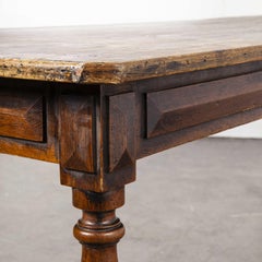1950s French Rectangular Bobbin Leg Rectangular Dining Table