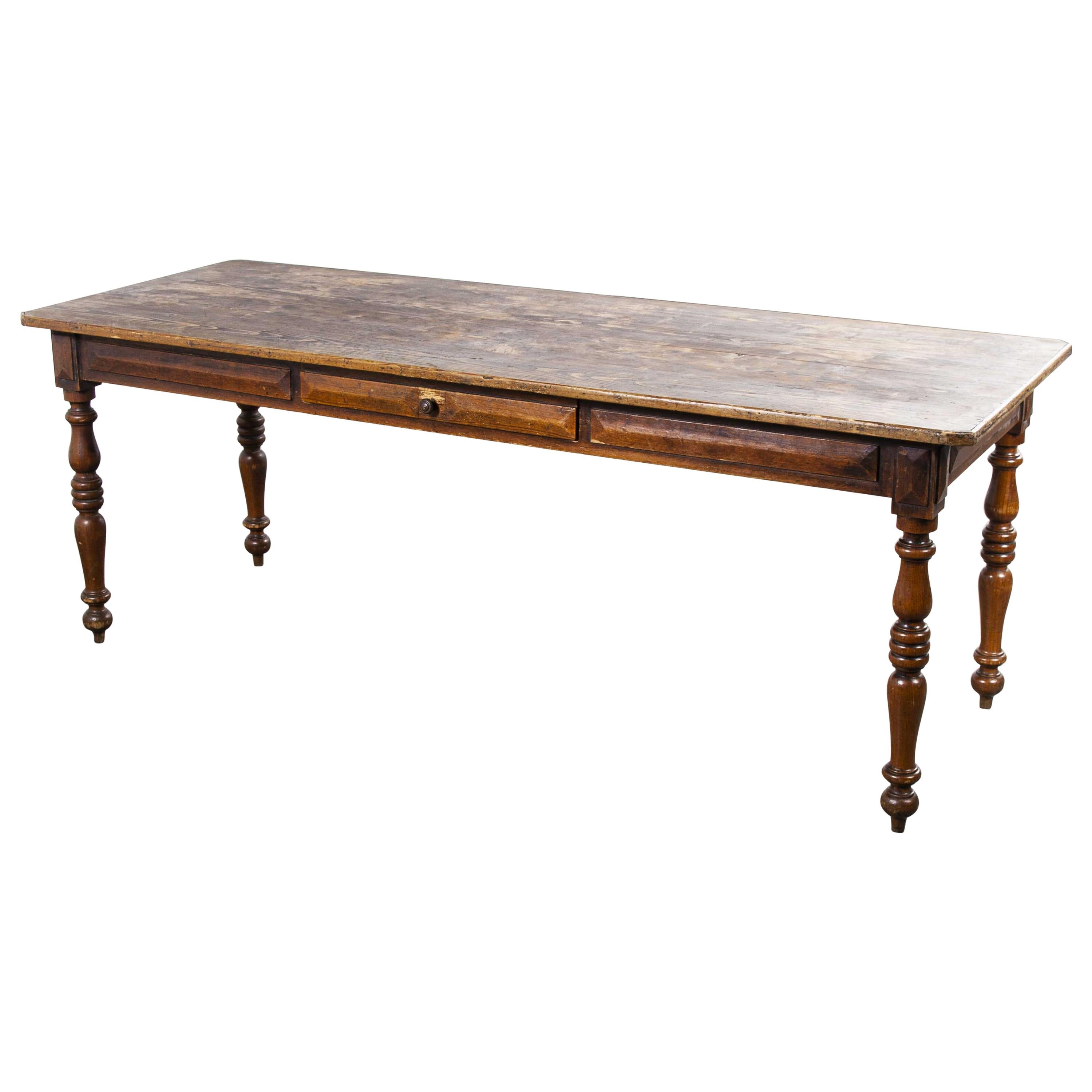 1950s French Rectangular Bobbin Leg Rectangular Dining Table at 1stDibs