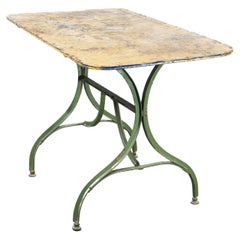 Retro 1950'S French Rectangular Forged Metal Dining Table