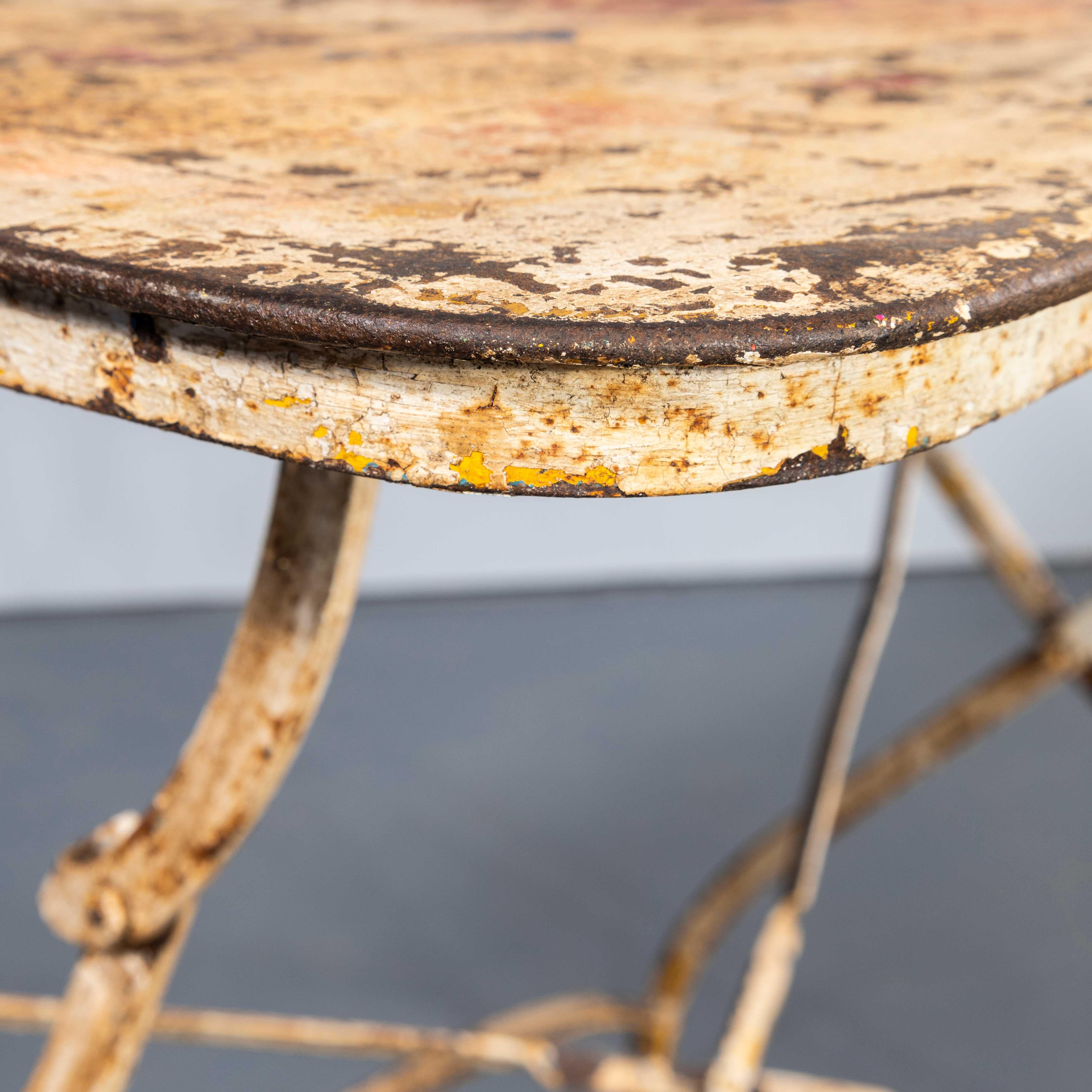 1950's French Rectangular Forged Metal Folding Dining Table For Sale 3