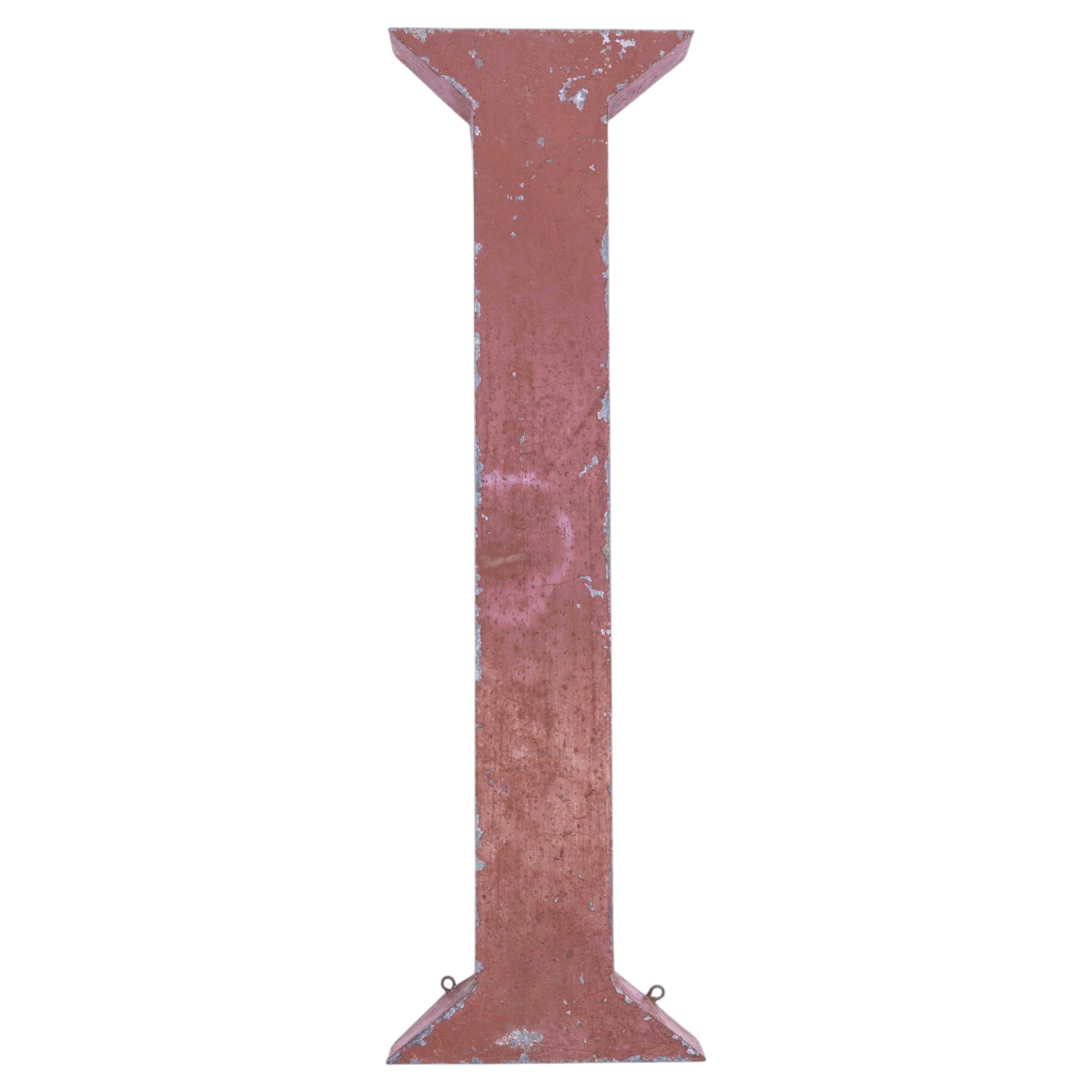 1950’s French Red Zinc Letters – Letter I