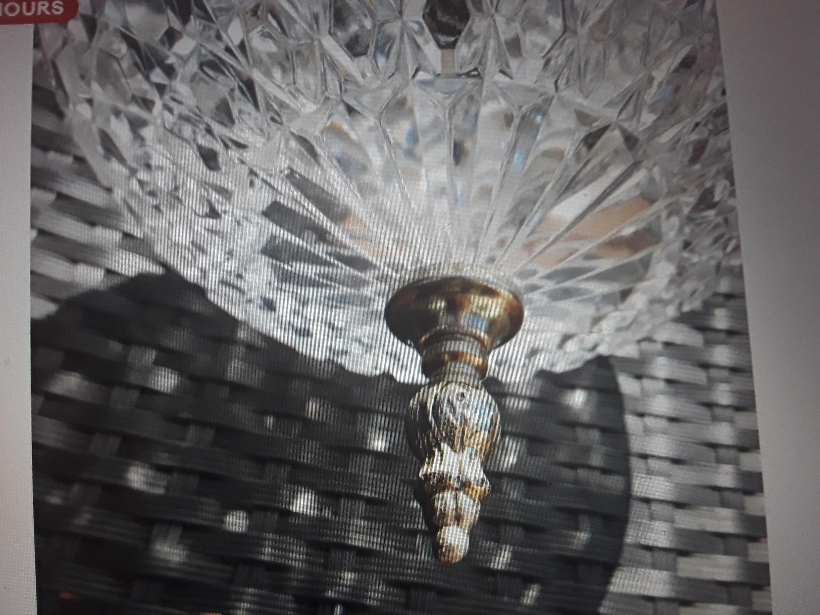 Colgante / Lámpara de Cristal de la Regencia Francesa de 1950 