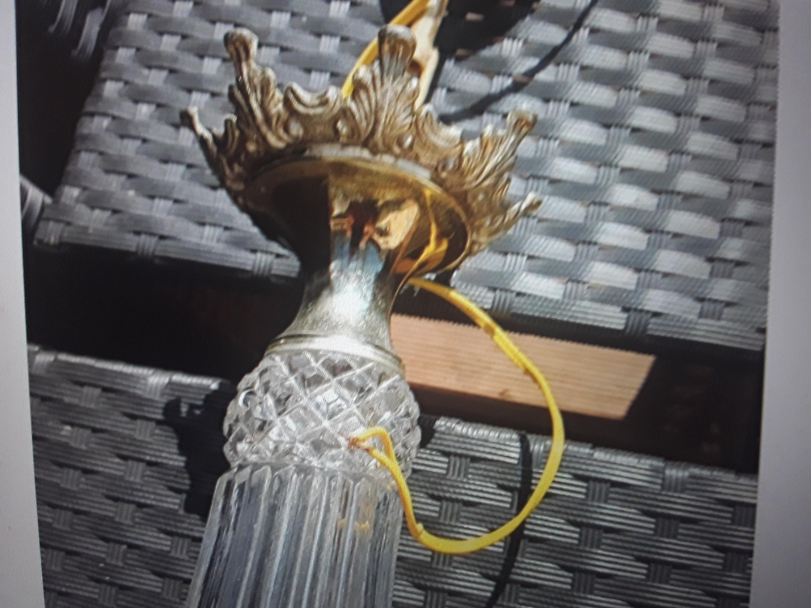 Colgante / Lámpara de Cristal de la Regencia Francesa de 1950 