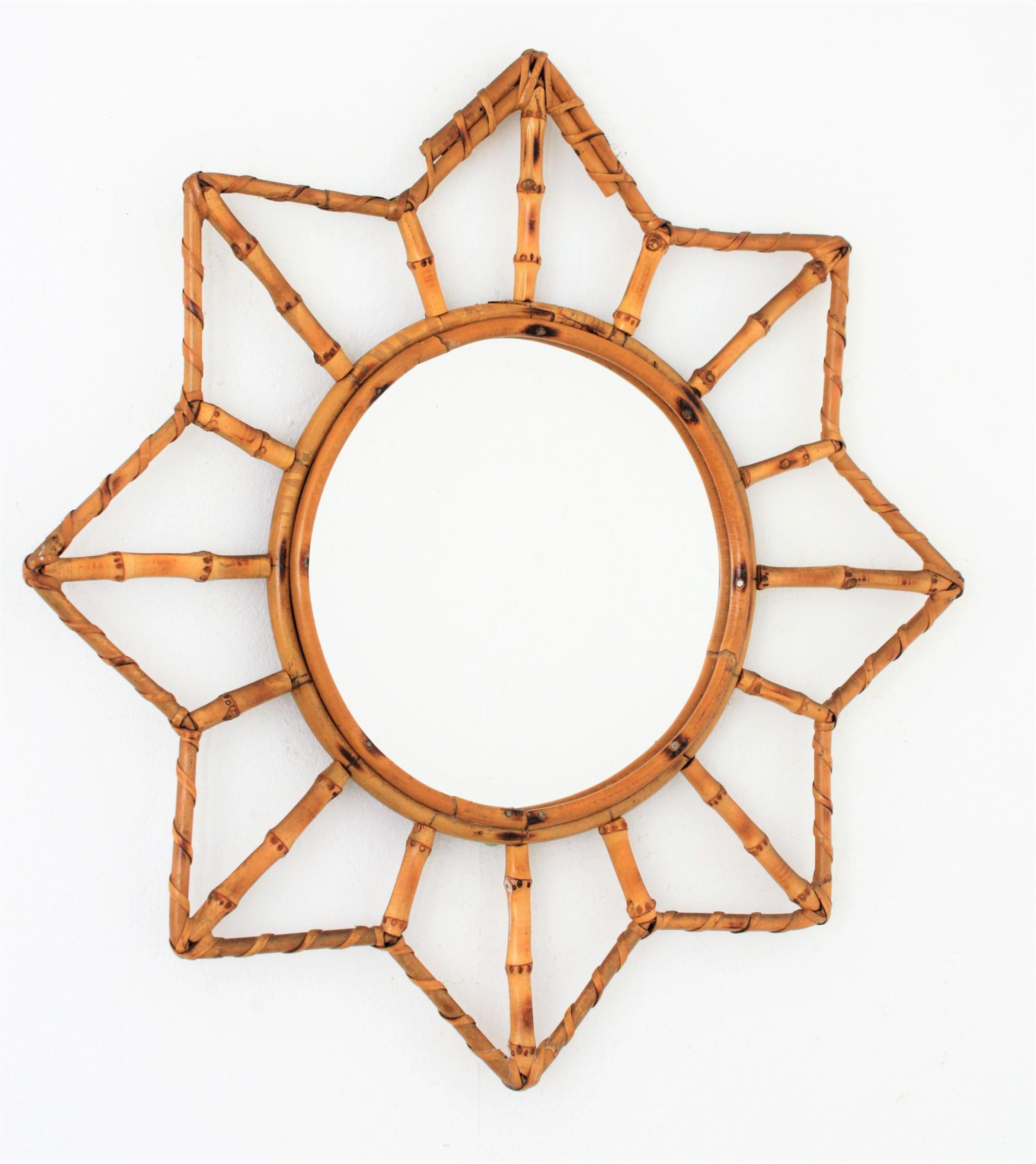 bamboo starburst mirror