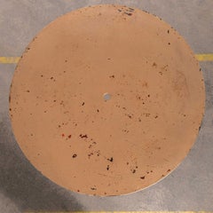 1950's French Round Metal Folding Dining Table