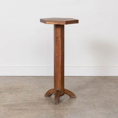 1950s French Rustic Wood Tripod Pedestal