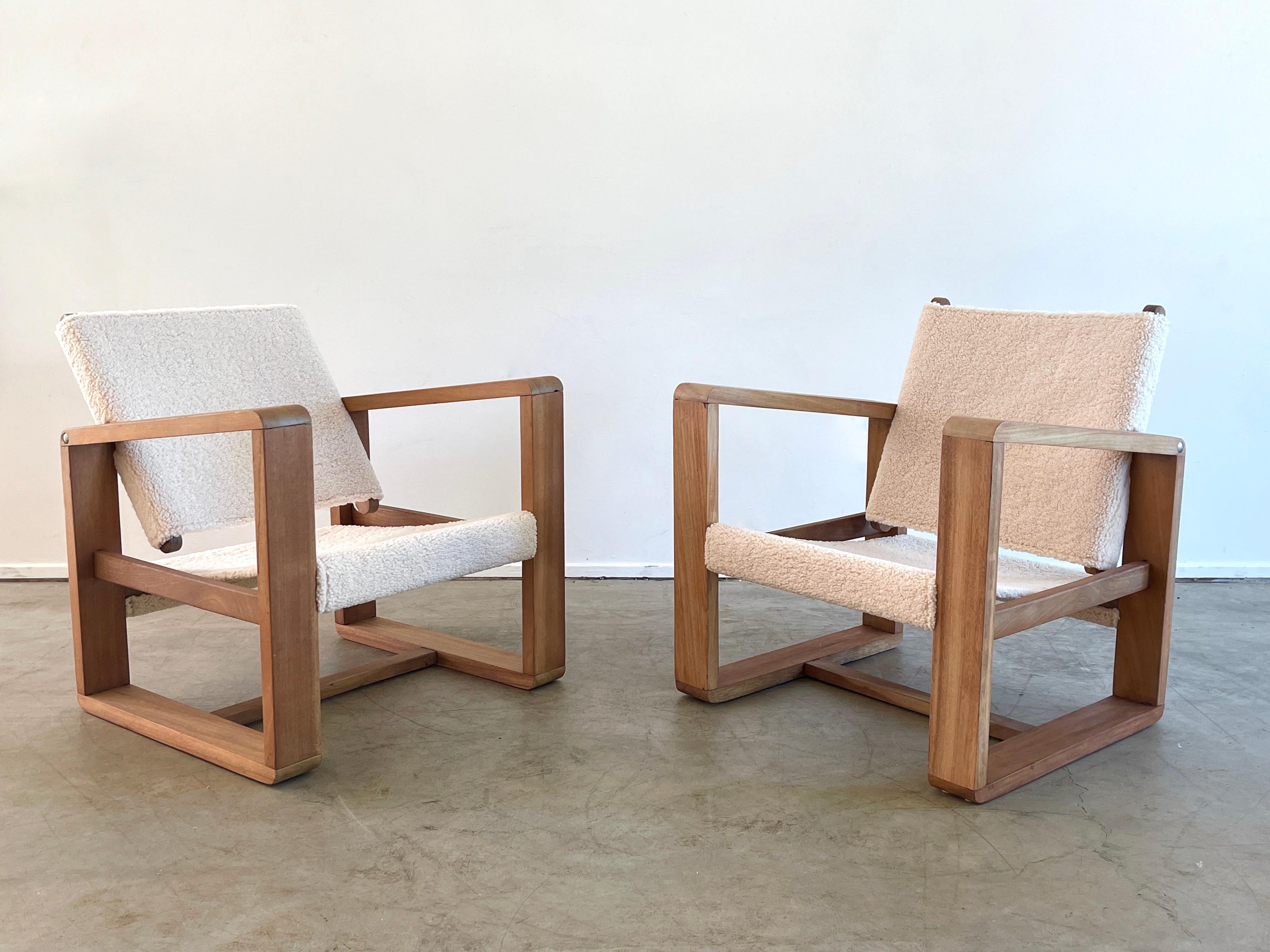 1950's French Sheepskin Chairs 6