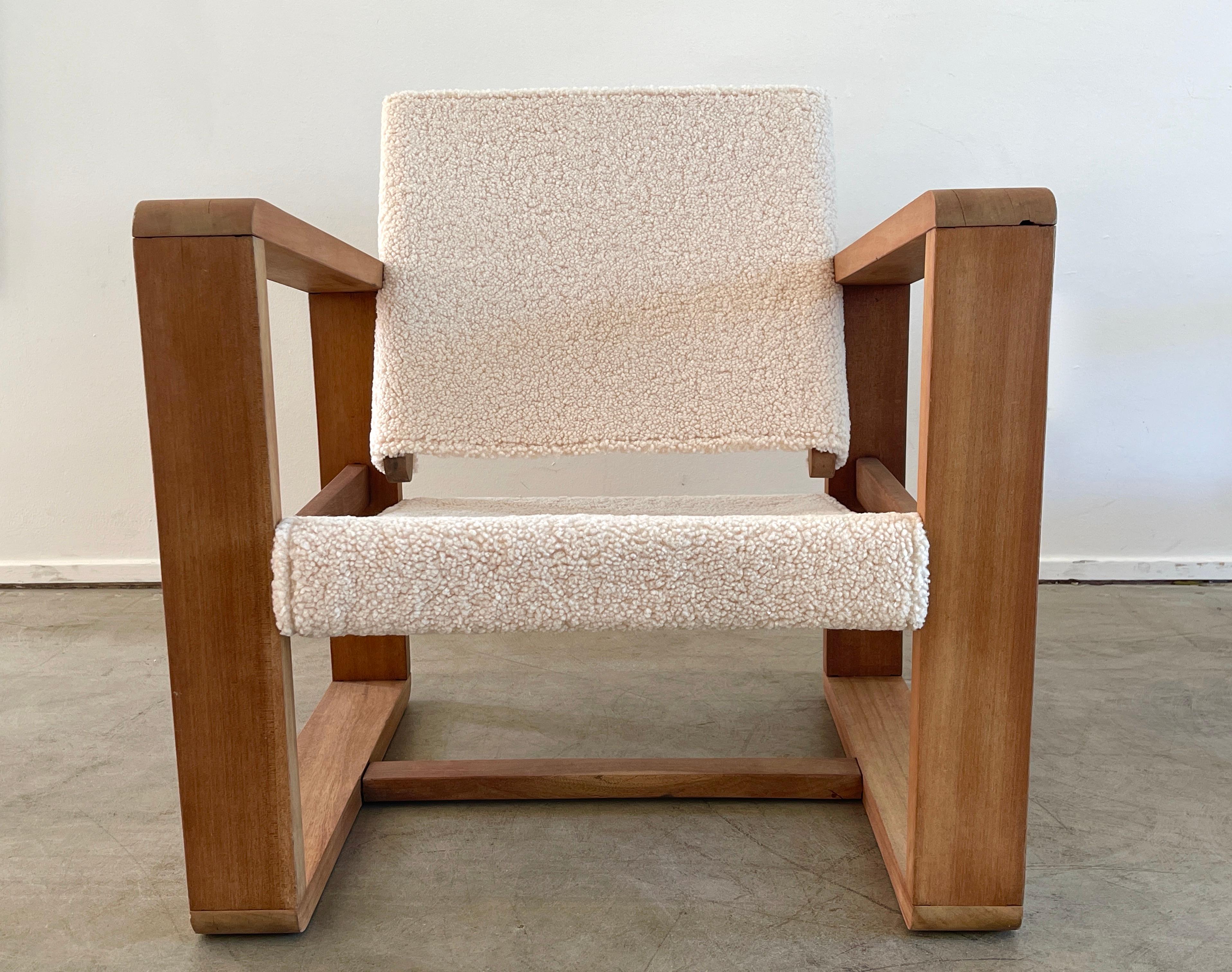 1950's French Sheepskin Chairs 2