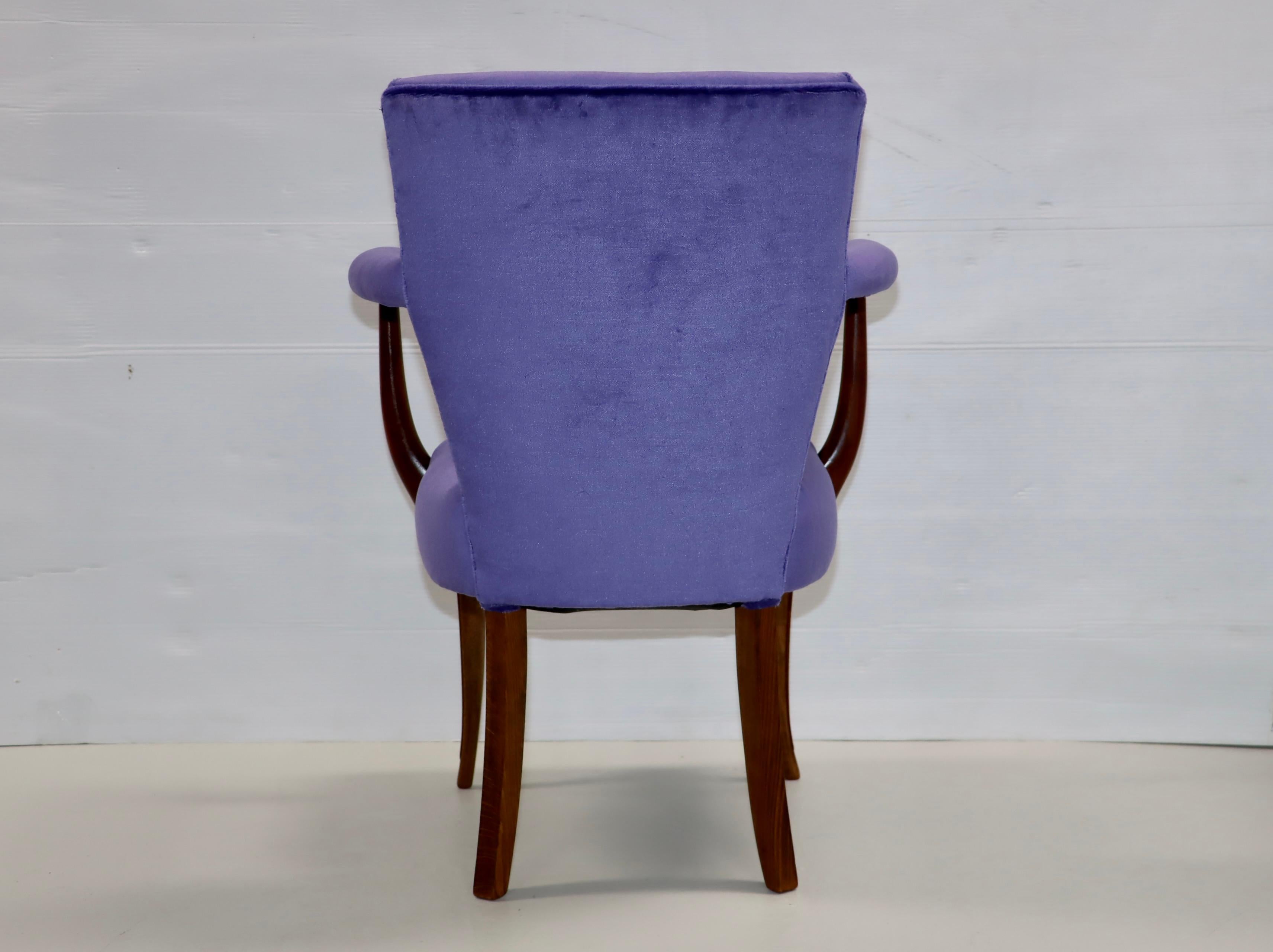 1950's French Side Chairs With Mohair Upholstery For Sale 7