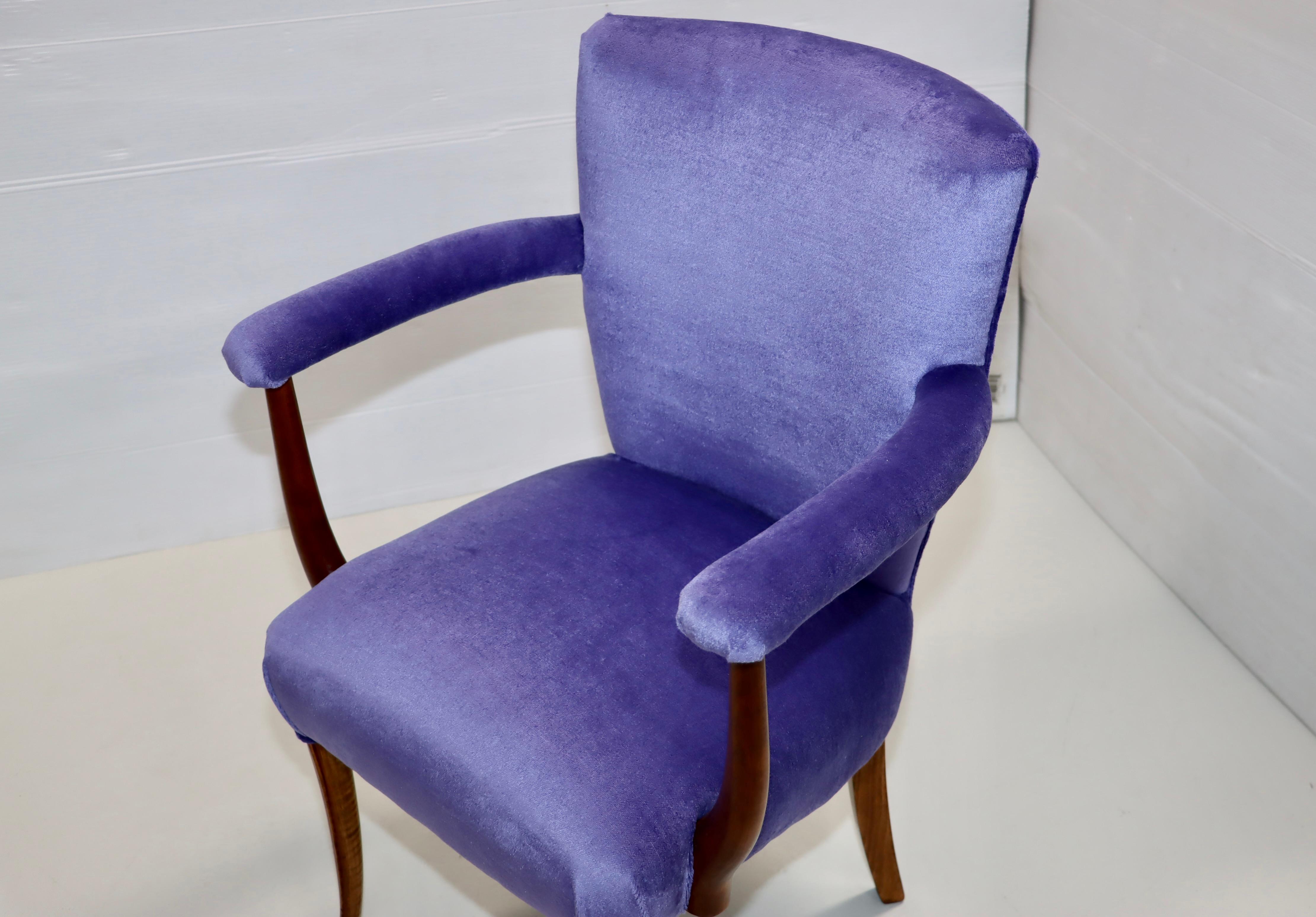 1950's French Side Chairs With Mohair Upholstery For Sale 10