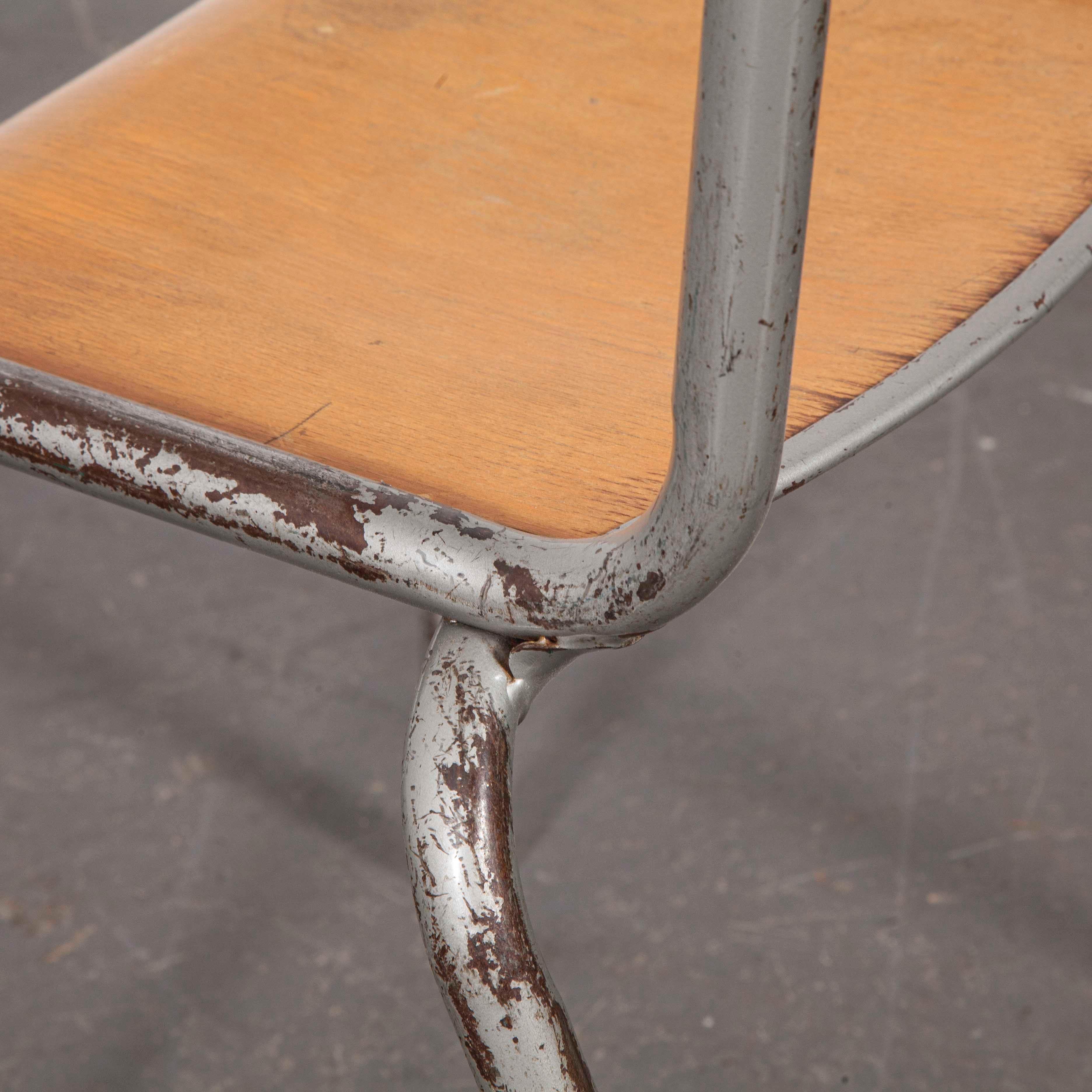 1950s French Silver Mullca Dining Chairs, Good Quantities Available 5