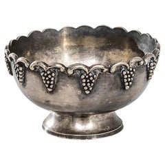 Vintage 1950s French Silver-Plated Fruit Bowl