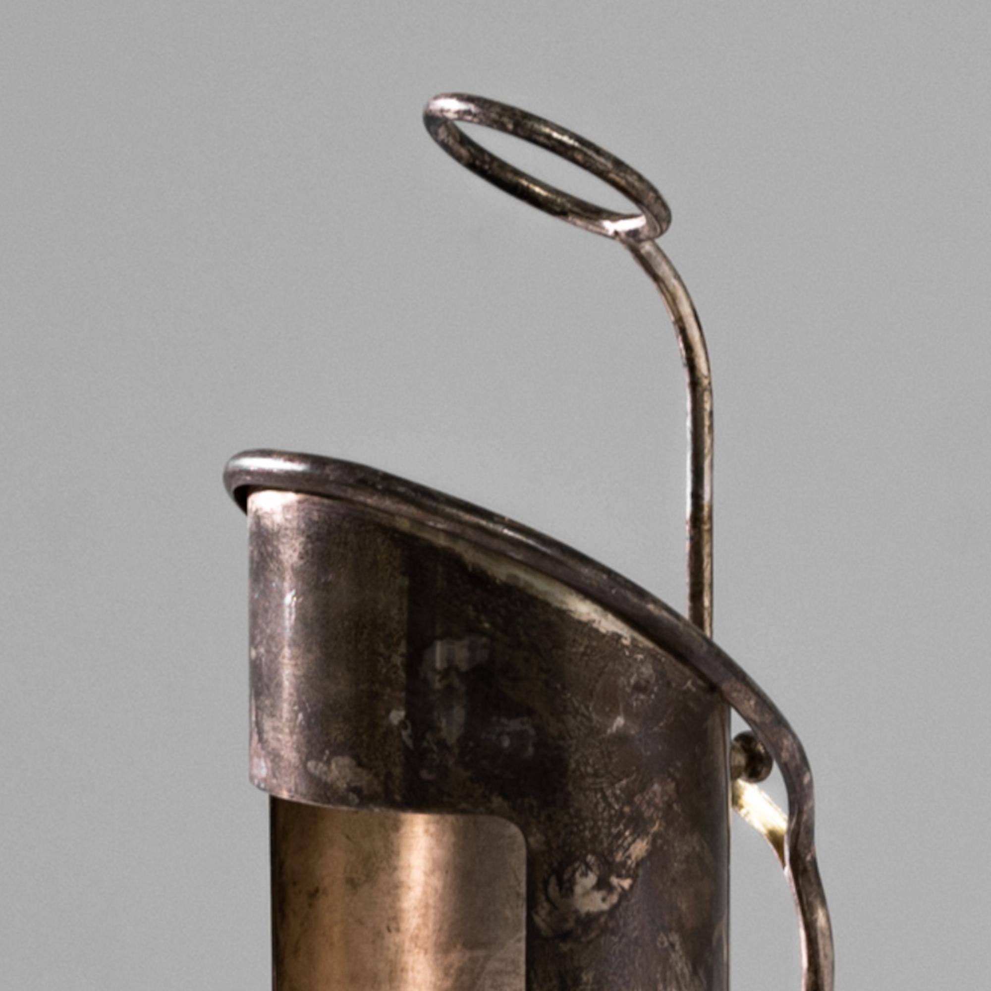 silver plated wine bottle holder