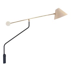 1950s French Single Arm Wall Lamp by Jean Boris Lacroix