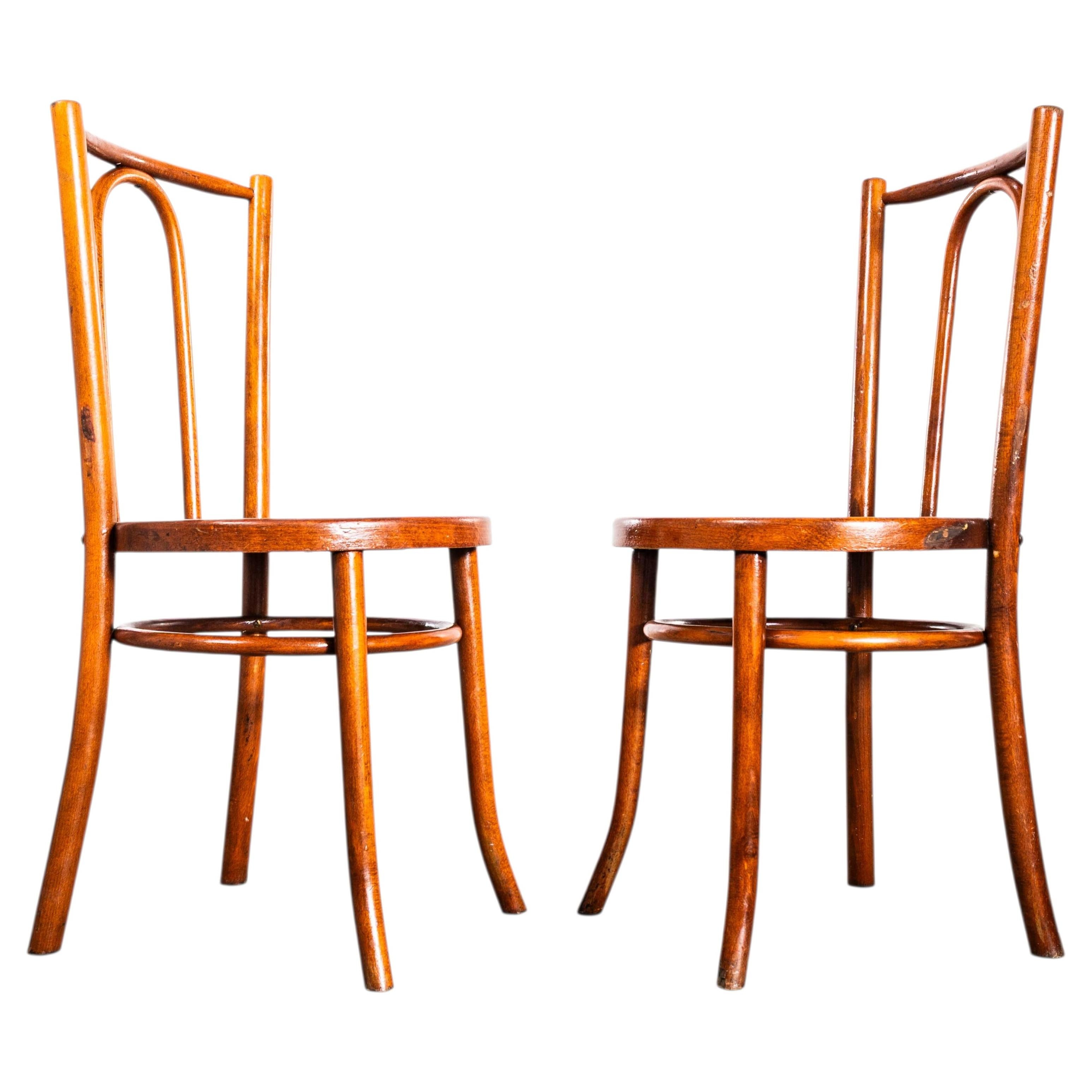 1950’s French Single Hoop Back Dining Chairs – Pair For Sale