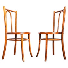 1950’s French Single Hoop Back Dining Chairs – Pair