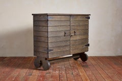 1950's French Slatted Cabinet