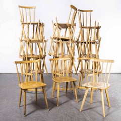 1950's French Slim Back Stick Back Dining Chairs - Various Quantities Available