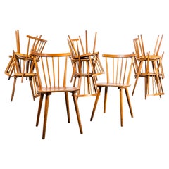 1950's French Slim Bar Stick Back Dining Chairs - Large Quantity Available