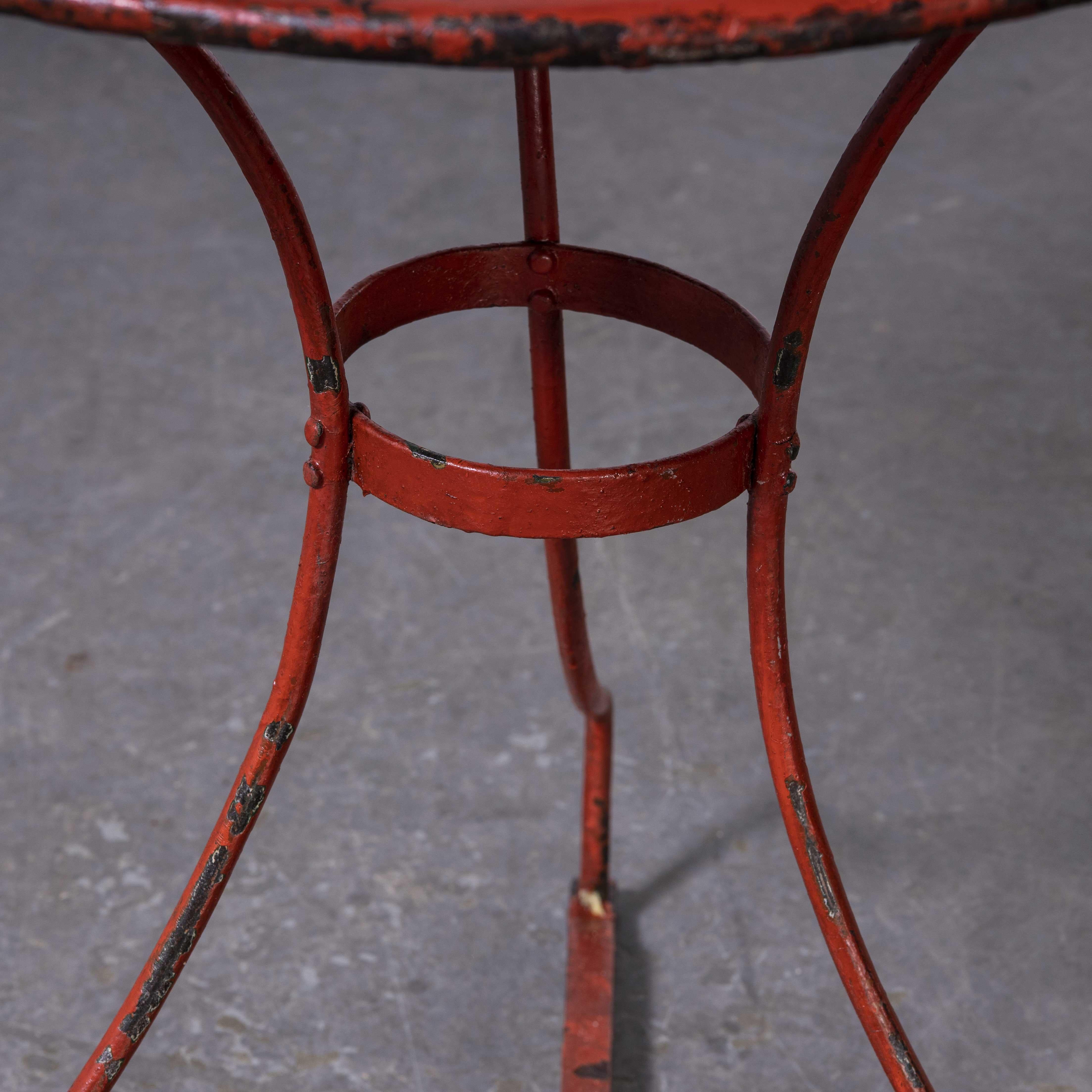 Metal 1950's French Small Round Gueridon Table '1353' For Sale