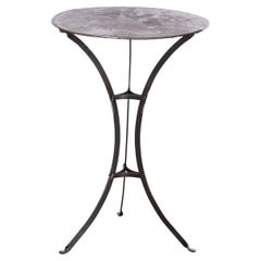 1950's French Small Round Metal Gueridon Table 'Model 1346'