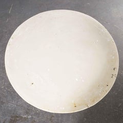 1950's French Small Round Metal Gueridon Table, White 'Model 1347'