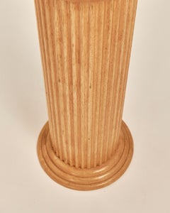 1950s French Solid Fluted Pine Pedestal