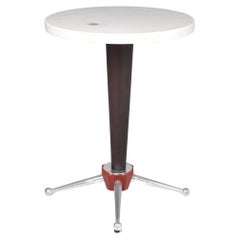 Retro 1950's French Stainless Steel Marble Table