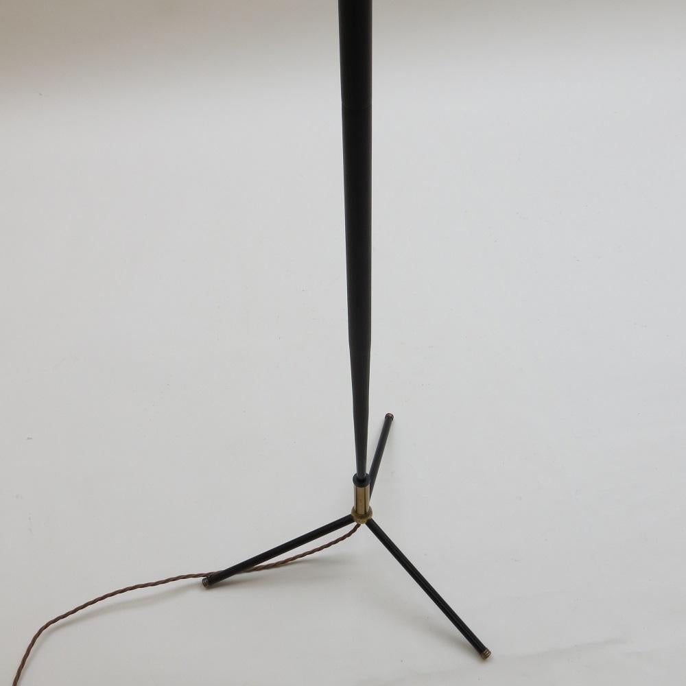 1950s French Steel and Brass Floor Lamp 5