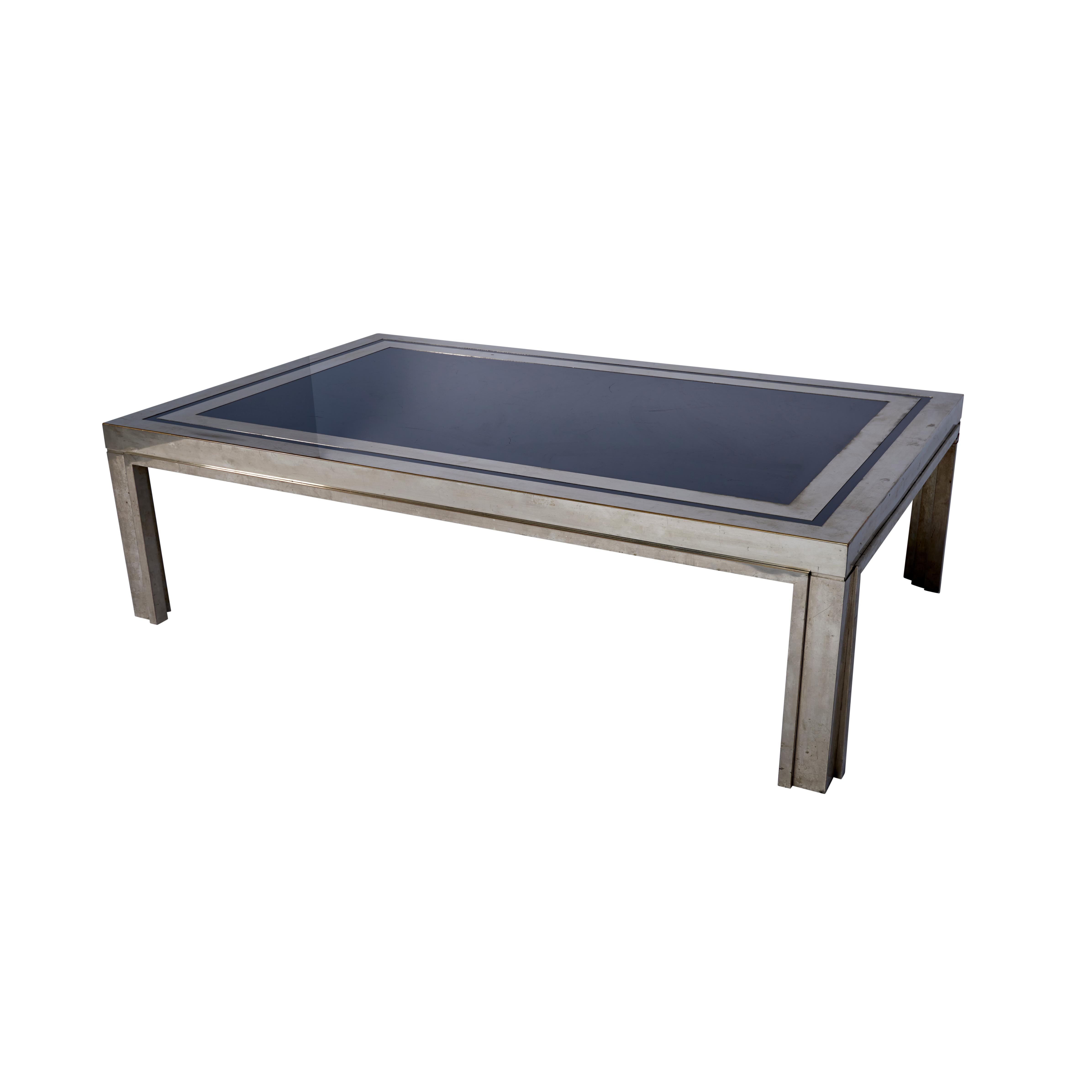 20th Century 1950s French Steel Coffee Table