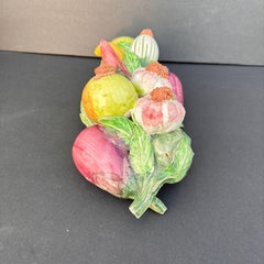 1950er Jahre Französisch Stil Majolika Gemüse Topiary oder Tafelaufsatz