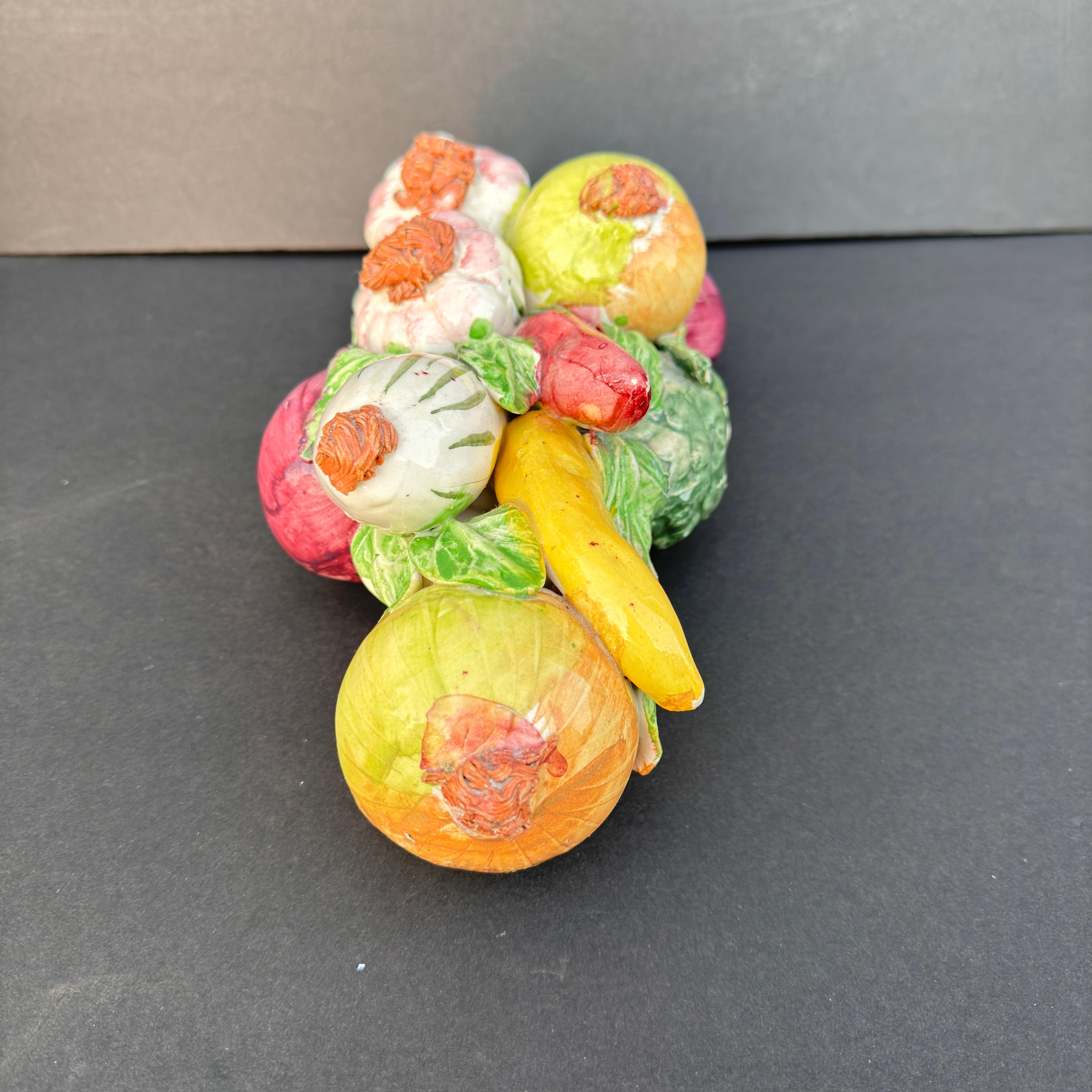 Topiario vegetal o centro de mesa de mayólica de estilo francés de los años 50 Rústico en venta