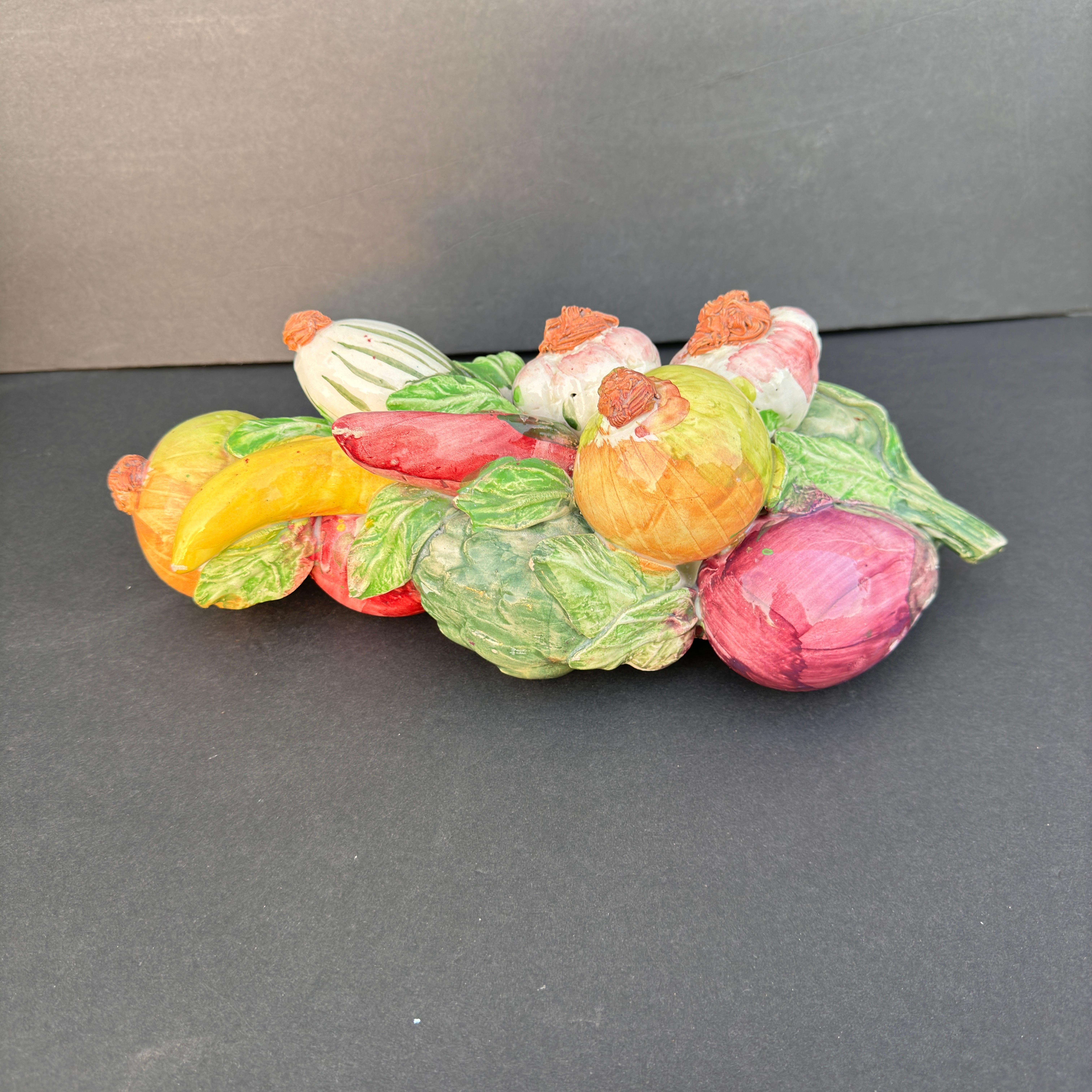 Topiario vegetal o centro de mesa de mayólica de estilo francés de los años 50 Desconocido en venta