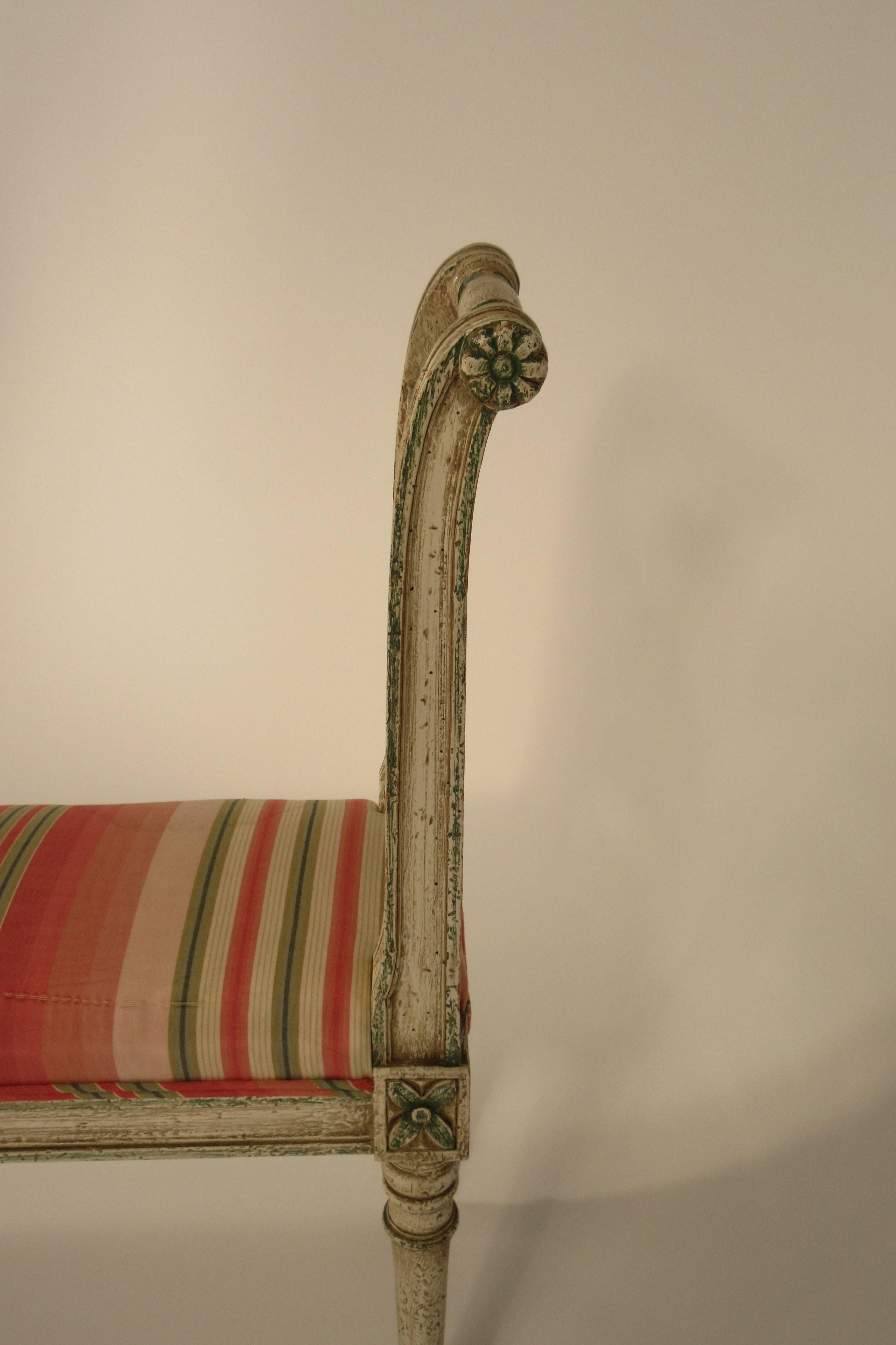 1950s French Style Narrow Bench In Good Condition In Tarrytown, NY