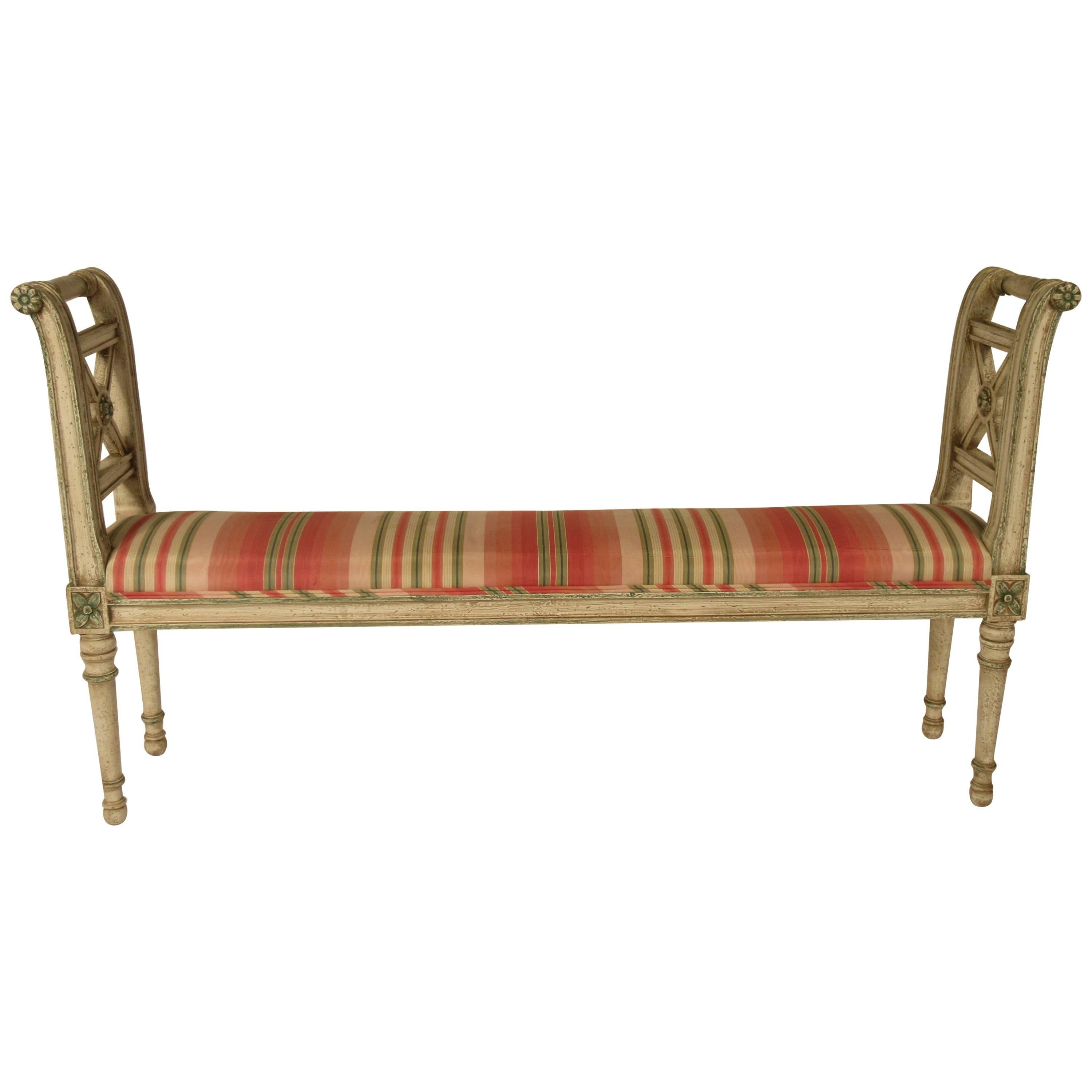 1950s French Style Narrow Bench