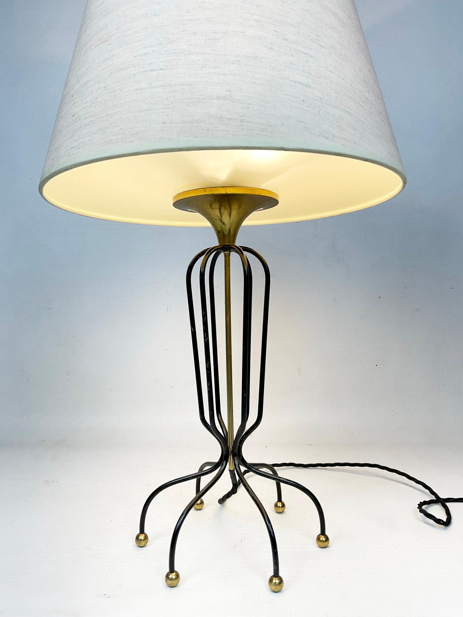 1950s French Table Lamp Edited by Maison Arlus  3