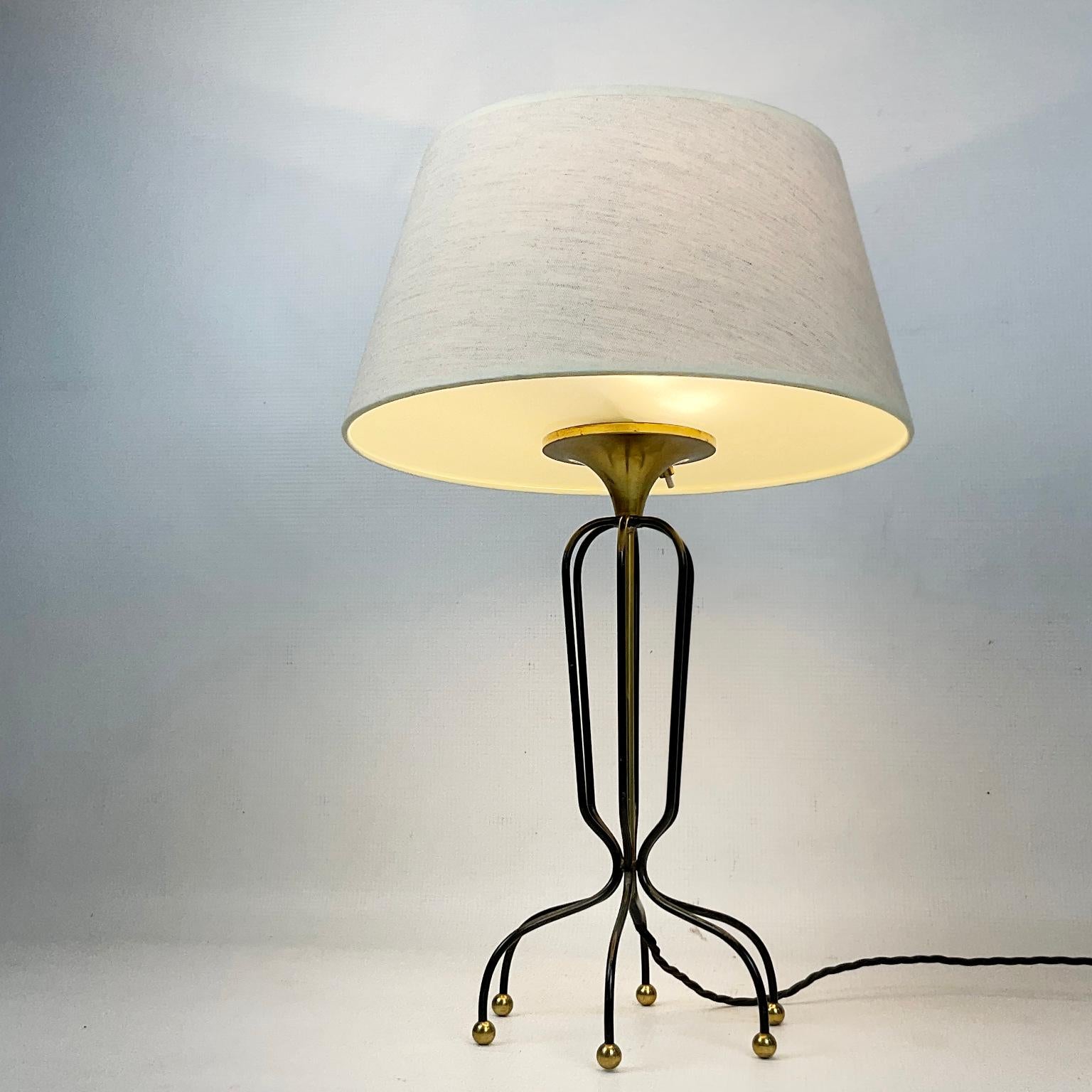 Mid-Century Modern 1950s French Table Lamp Edited by Maison Arlus 