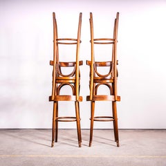 Chaises de bar en bentwood des années 50 - Lot de quatre
