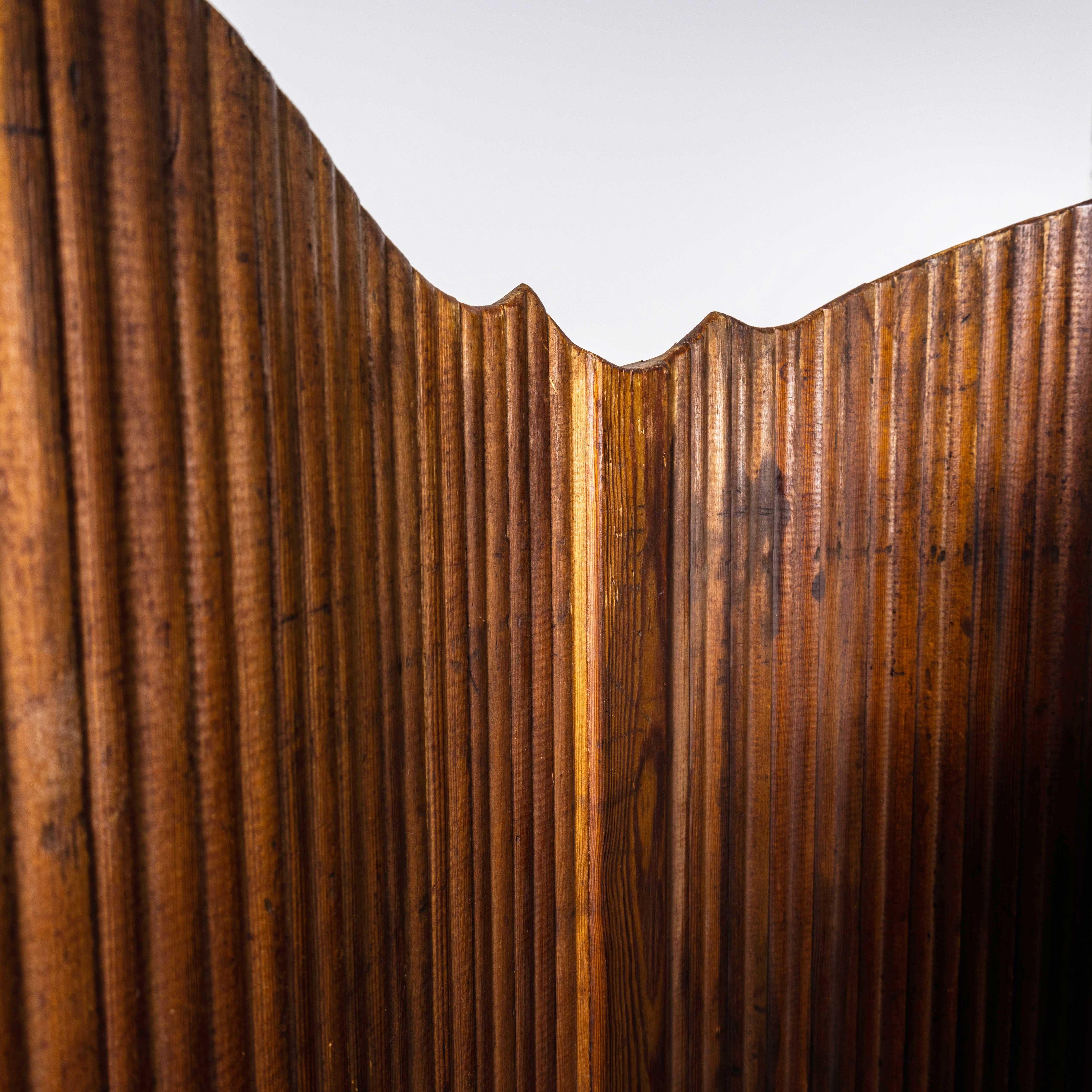 Pine 1950's French Tambour Screen By SNSA