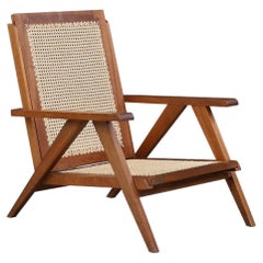 1950s French Teak and Cane Armchairs – Mid-Century Modern Icons