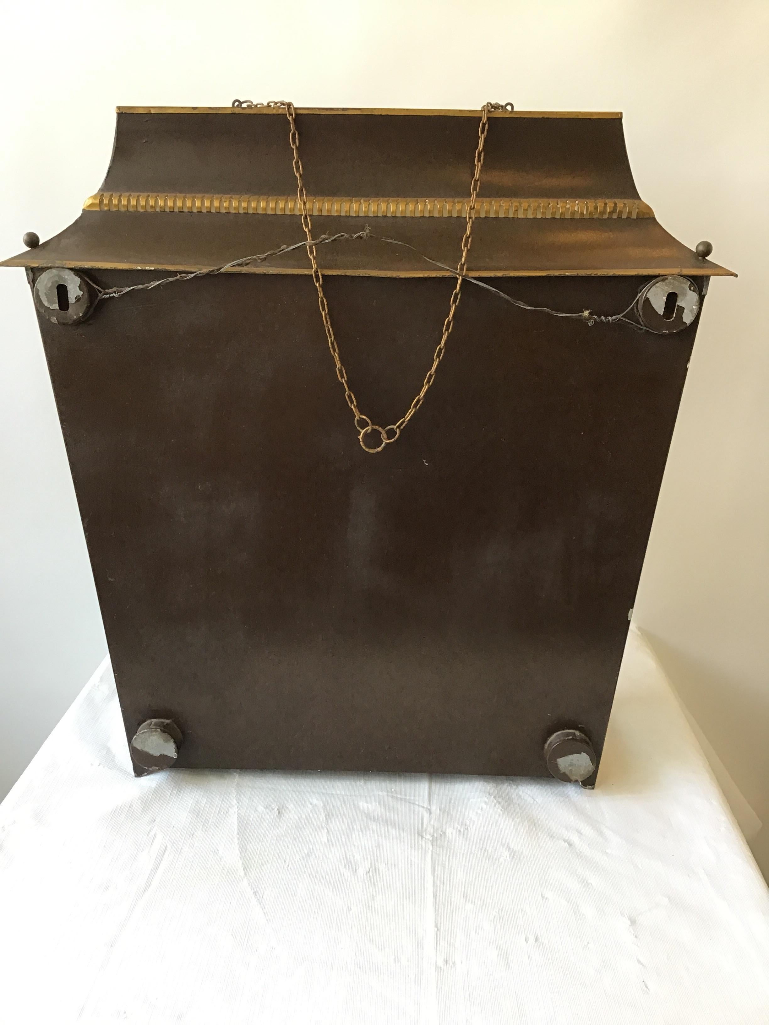 1950s French Tole Hanging Display Cabinet 3