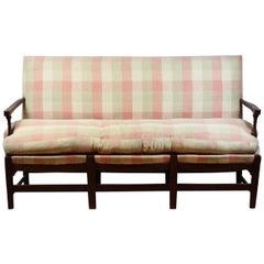 1950s French Upholstered Bench or Sofa in Original Cloth
