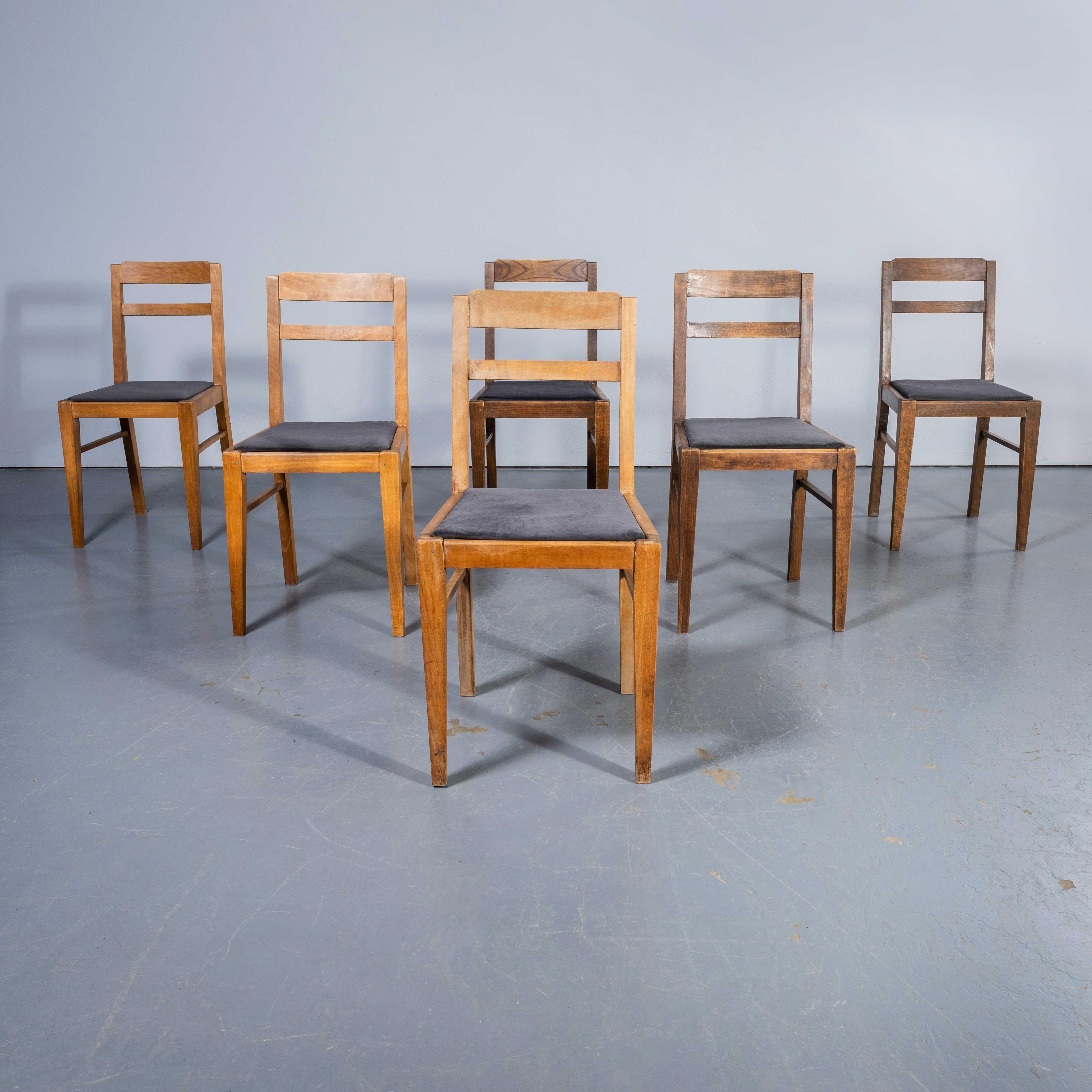 Mid-20th Century 1950's French Upholstered Chairs By Vibo Vesoul - Good Quantities Available For Sale