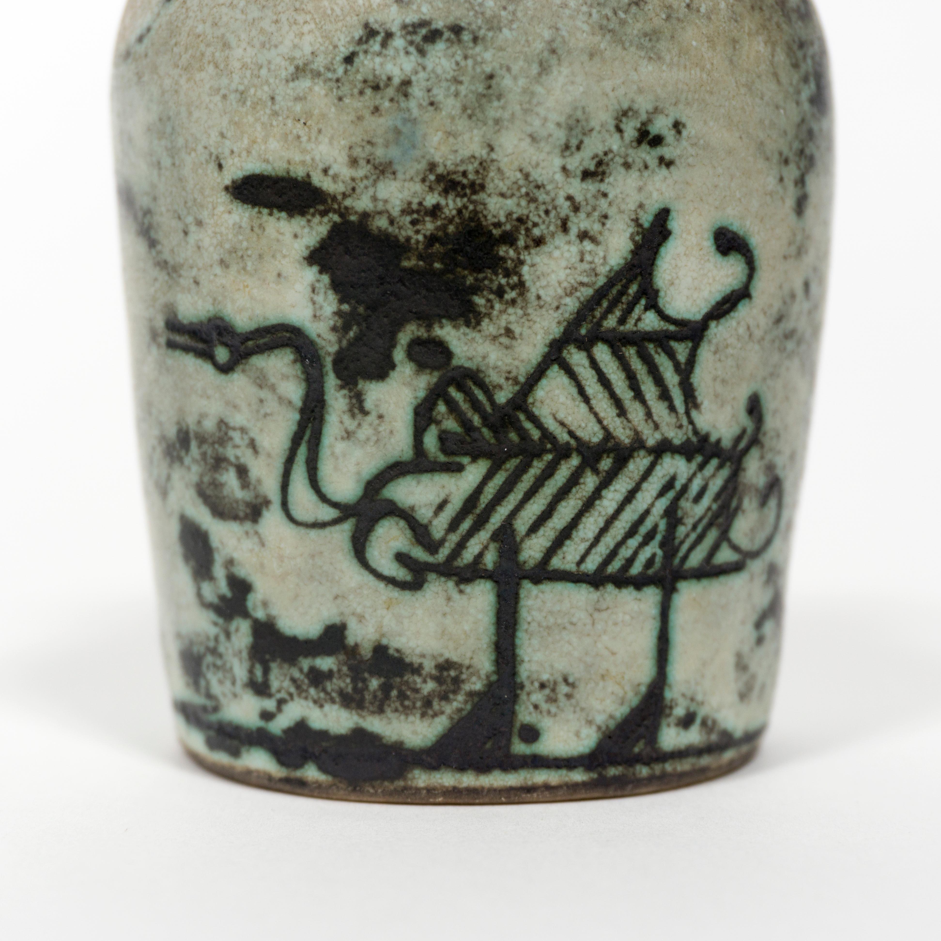 1950s French Vintage Ceramic Vase by Jacques Blin Mid-Century For Sale 7