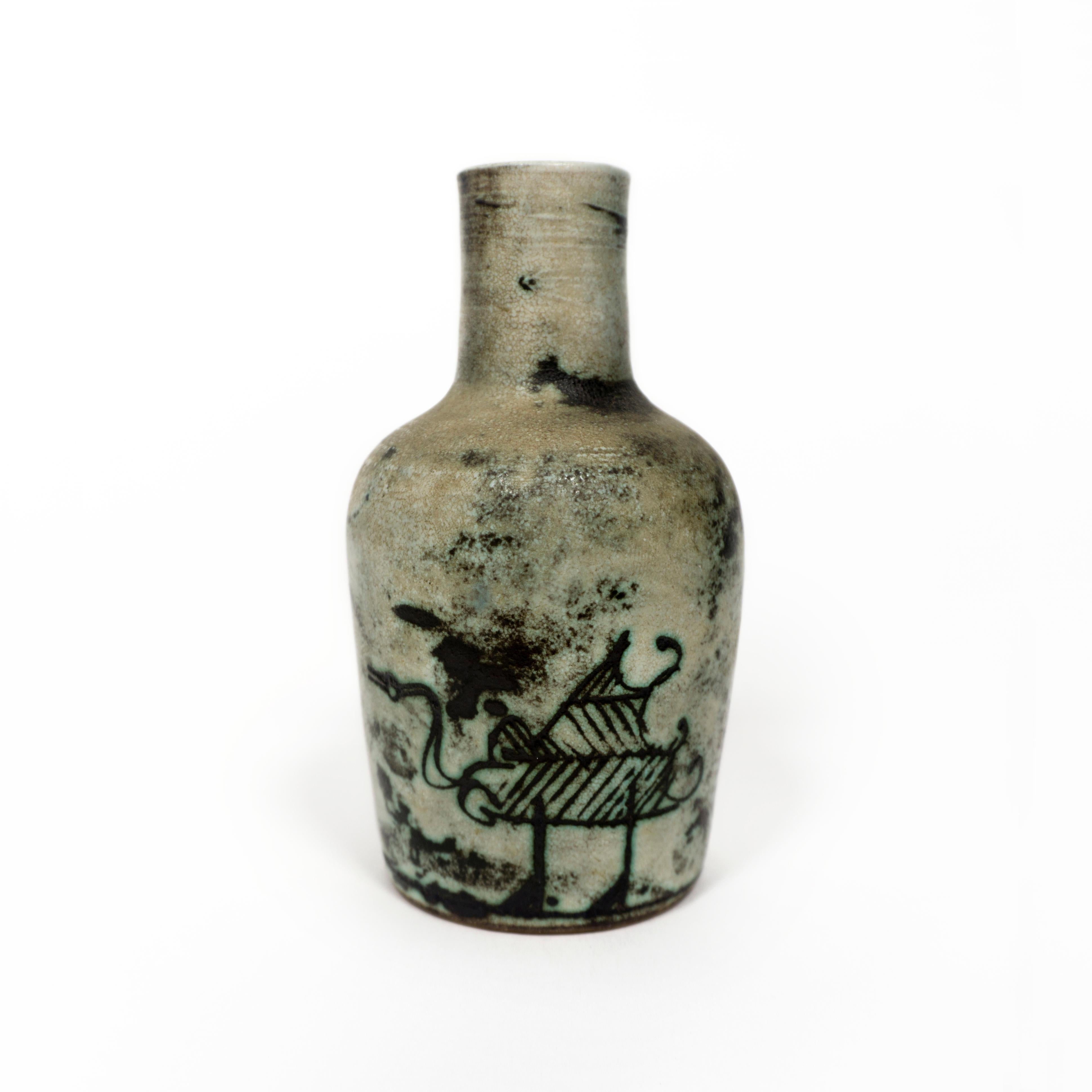 1950s French Vintage Ceramic Vase by Jacques Blin Mid-Century In Good Condition For Sale In Regensburg, DE