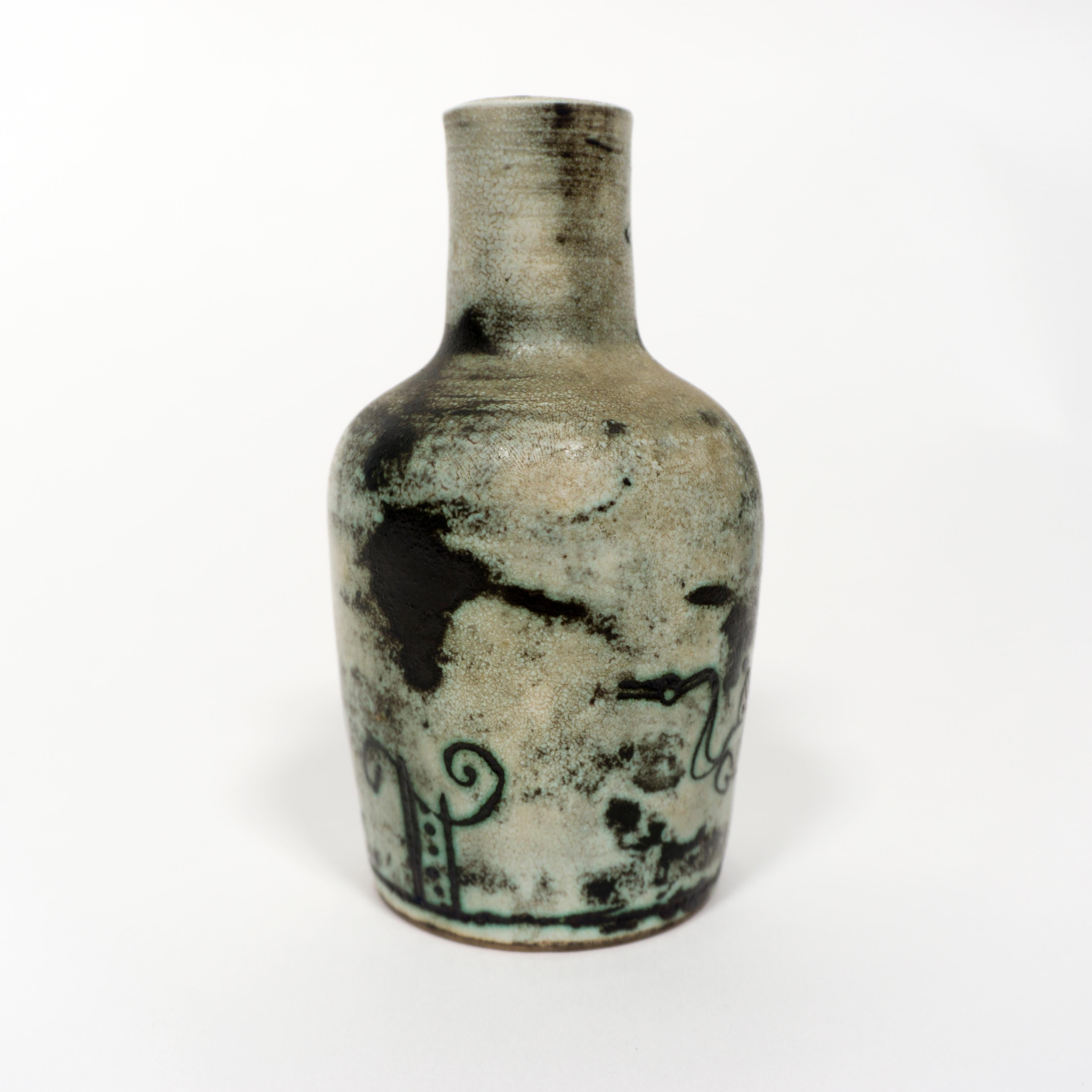 1950s French Vintage Ceramic Vase by Jacques Blin Mid-Century For Sale 3