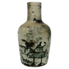 Vaso in ceramica vintage francese del 1950 di Jacques Blin Mid-Century
